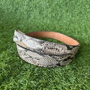 Vintage Nocona Genuine Snake Belt Adult Size 32 Cowboy Western Rodeo D 673